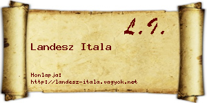 Landesz Itala névjegykártya
